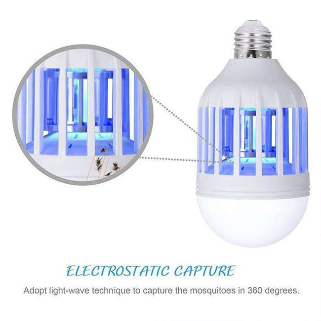 2 in 1 Mosquito Killer LED Bulb and Lamp
