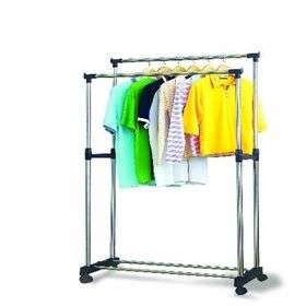 Stainless Steel Double Pole Clothing Rail