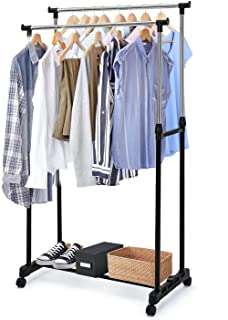 Stainless Steel Double Pole Clothing Rail