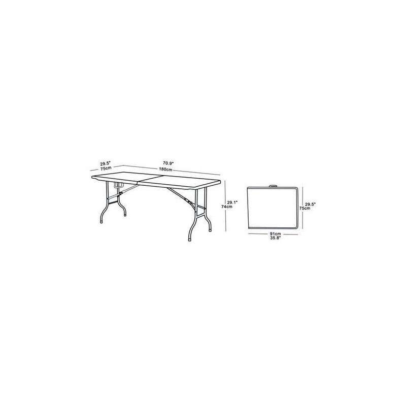 1.8m Folding Trestle Table