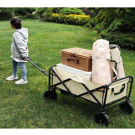 Outdoor Large Capacity Folding Wagon Truck Trolley with Tabletop