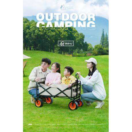 Outdoor Large Capacity Folding Wagon Truck Trolley with Tabletop
