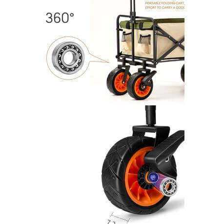 Outdoor Large Capacity Folding Wagon Truck Trolley with Tabletop