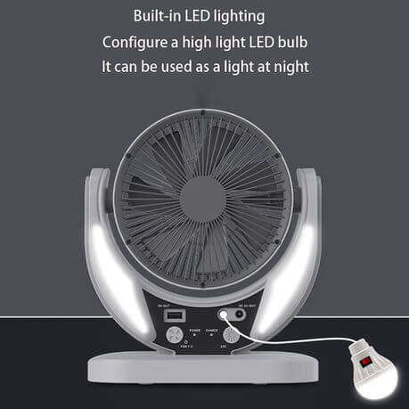 Portable outdoor camping 6 inch table fan