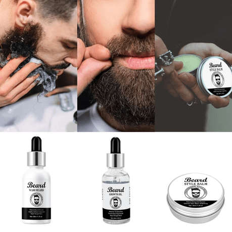 3 Piece Men's Beard Grooming Kit