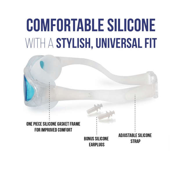 Protective Film Swimming Goggles With Ear Plugs