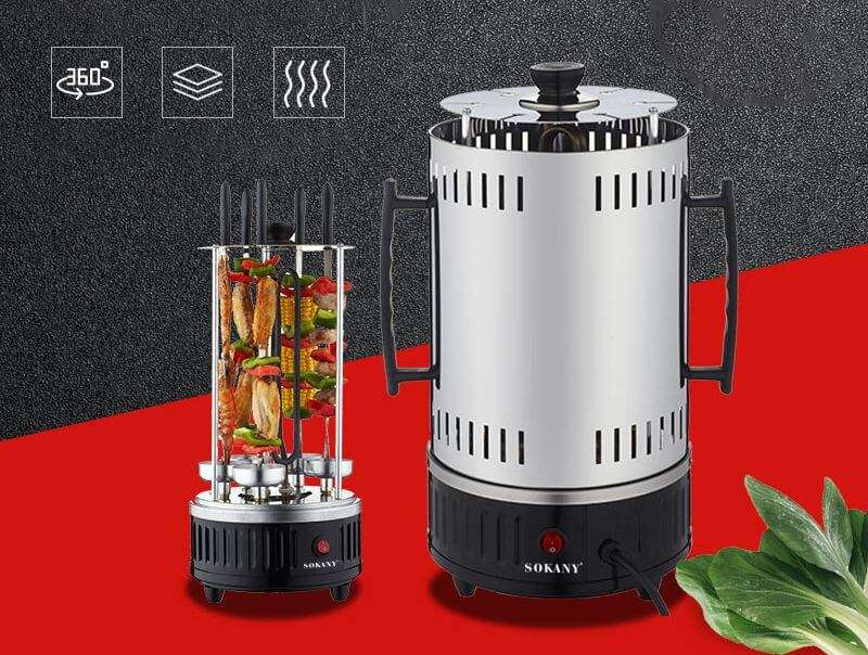 1000W Electric Skewer Quartz Heating Tube with 6 Skewers