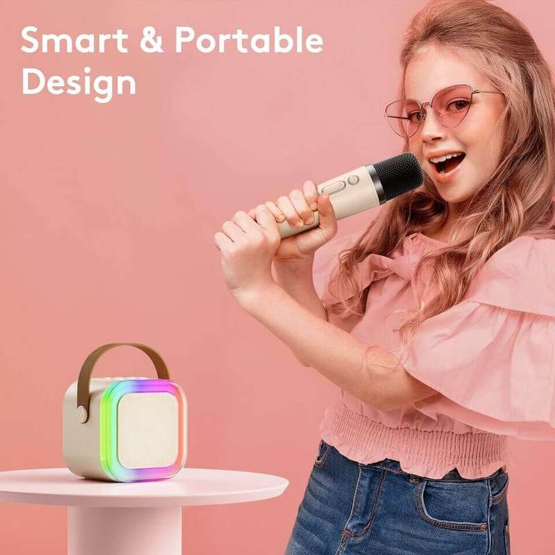 Mini Speaker Karaoke Bluetooth Wireless Portable Microphone