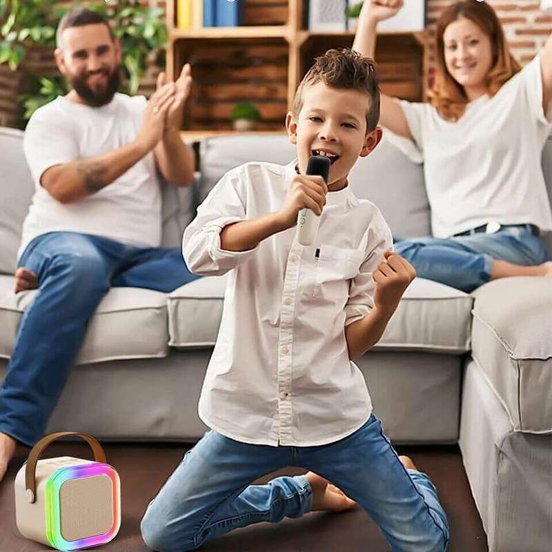 Mini Speaker Karaoke Bluetooth Wireless Portable Microphone