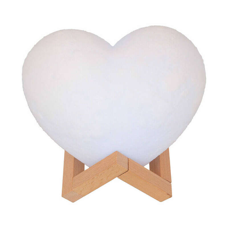 3D Heart Moon Lamp 12CM