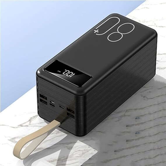 Portable 80000 mAh Power Bank with Built-in Cable