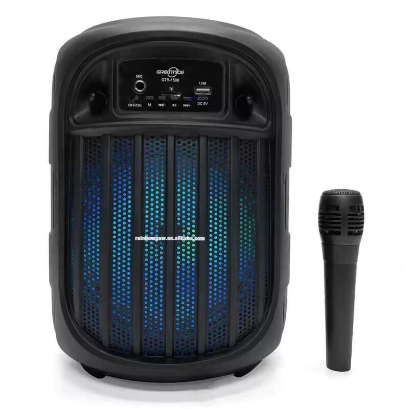 Portable Wireless 8 Inch Speaker with Microphone