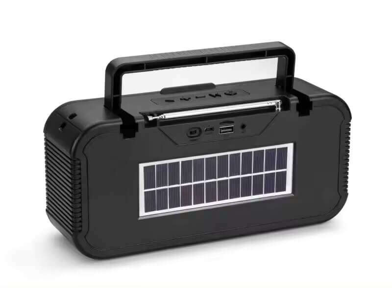 Solar Powered Bluetooth Speaker with Torch Light