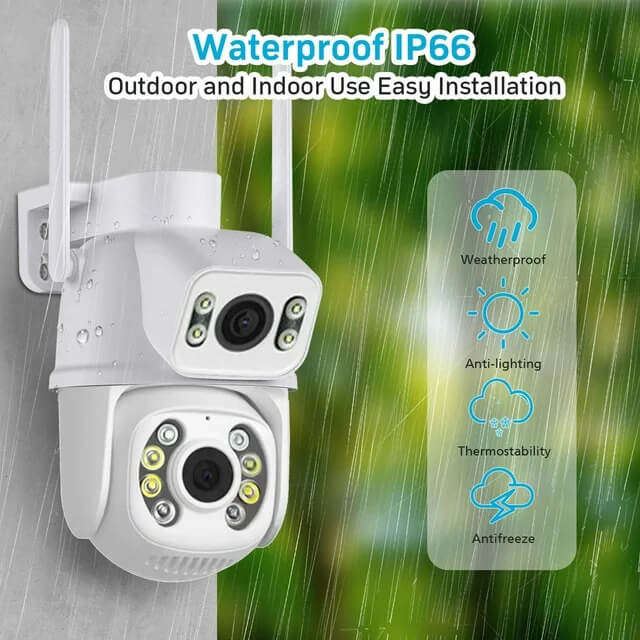 WiFi Dual Lens 6MP Camera Motion Detection