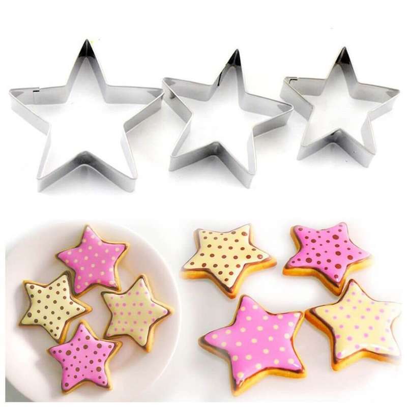 3 Pieces Stainless Steel Cookie Cutter