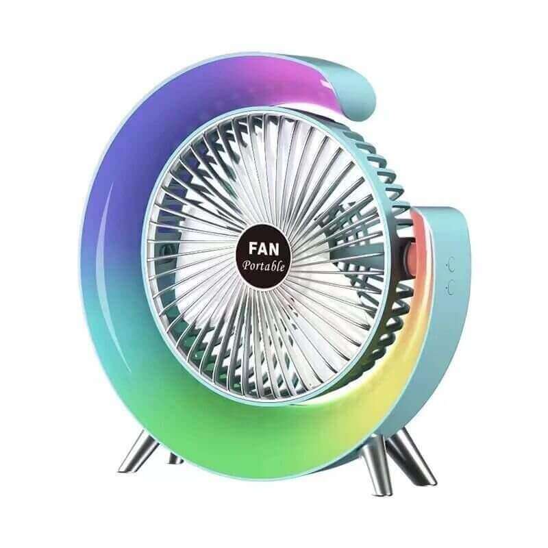 3 Speed Fan Night Light USB Charging Mini Fan