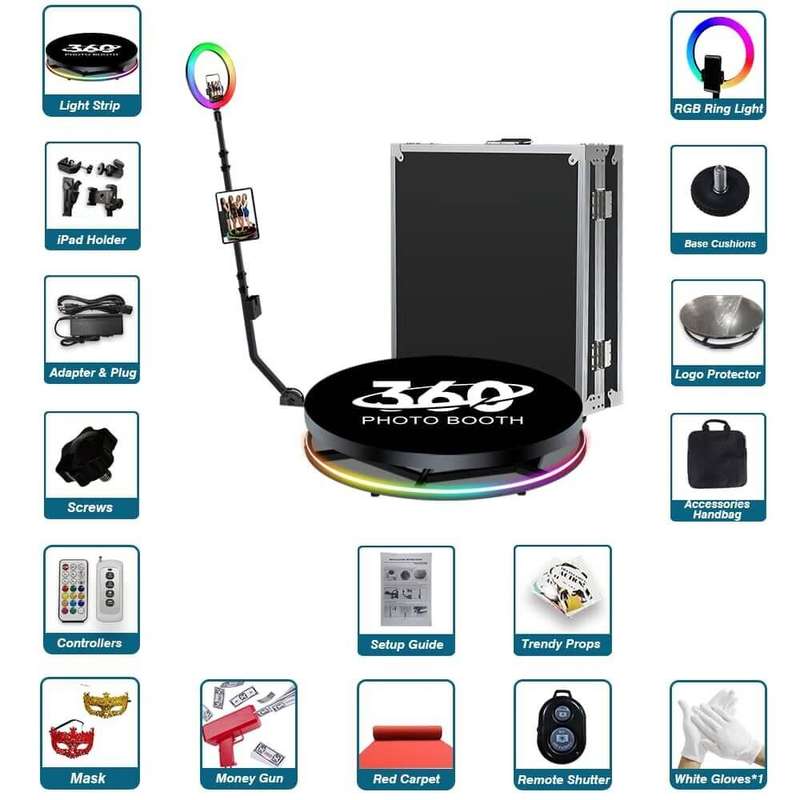 360 Rotating Selfie Photo Booth Machine