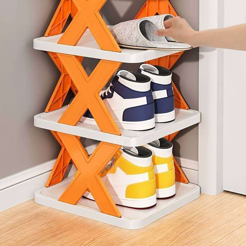 4 Tier Shoe Stackable Storage Rack Organizer