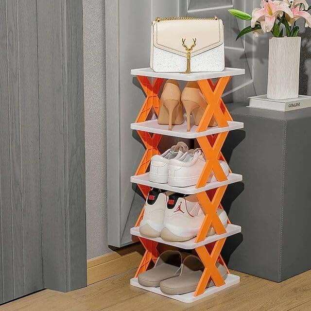 4 Tier Shoe Stackable Storage Rack Organizer