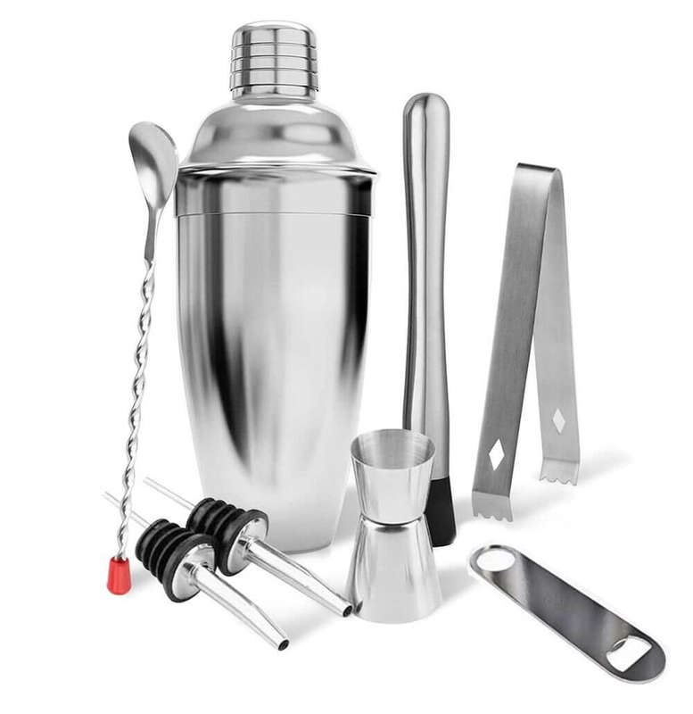 8 Piece Cocktail Shaker Set for Mixing Drinks