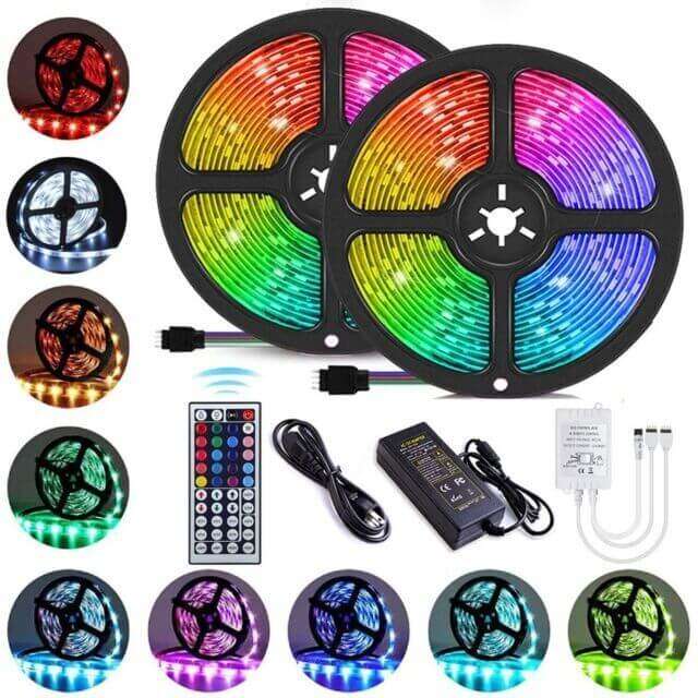 LED Self Adhesive Strip Light With RGB 44 Key Remote Control