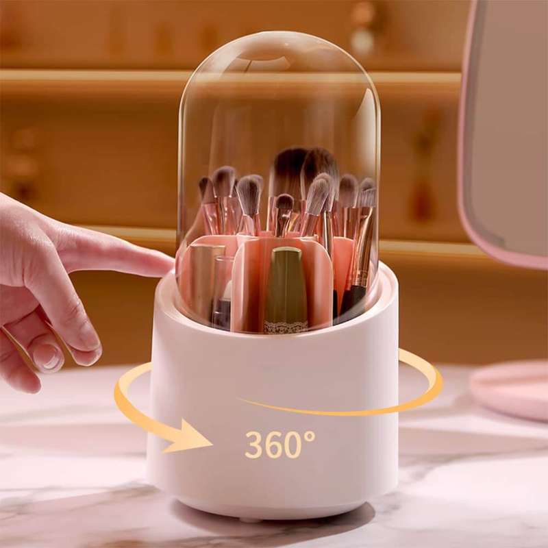 Rotating Makeup Brush Storage Box