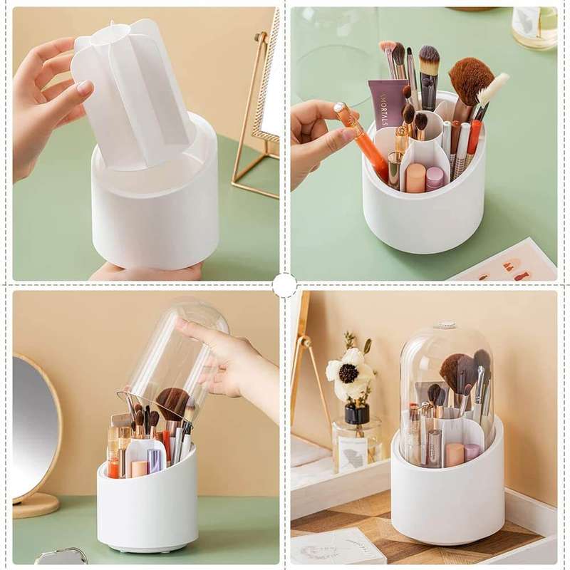 Rotating Makeup Brush Storage Box
