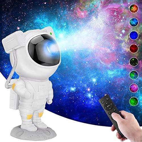 360-Degree Rotating Magnetic Head Astronaut Galaxy Projector