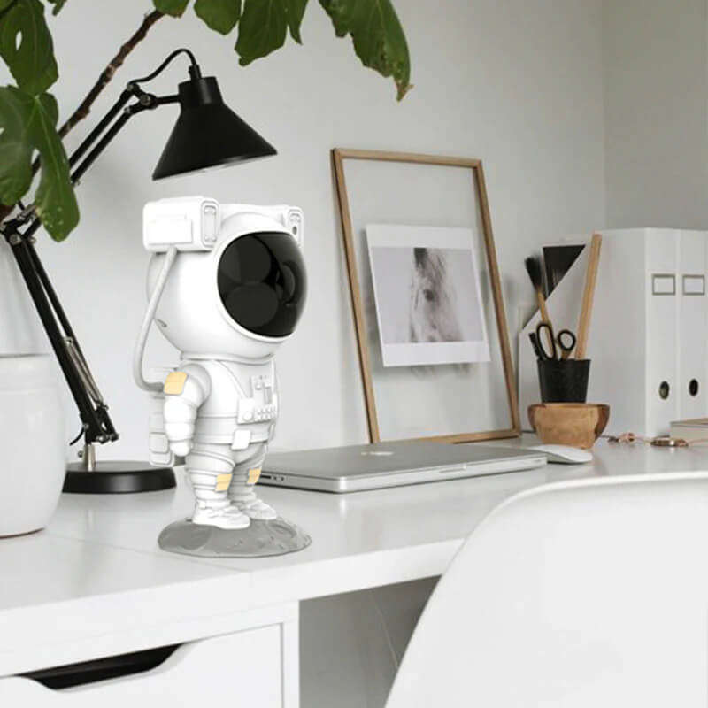 360-Degree Rotating Magnetic Head Astronaut Galaxy Projector