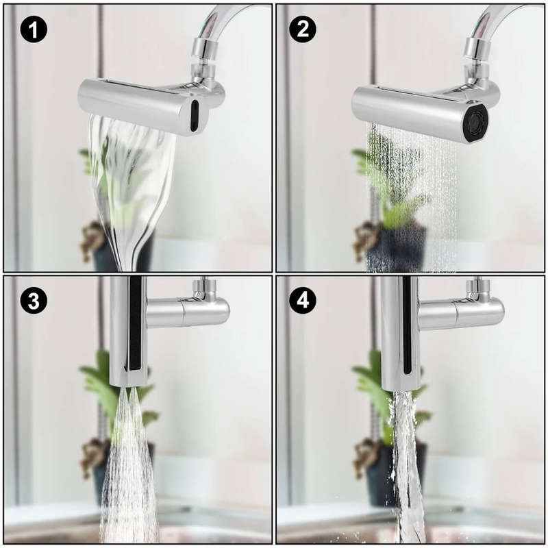 4 in 1 Waterfall Kitchen Faucet