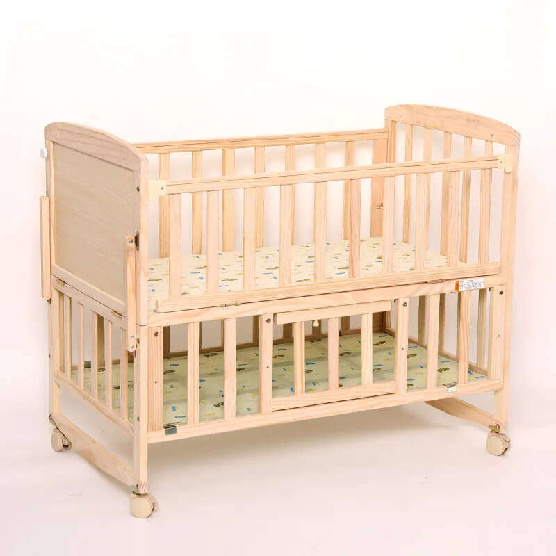 Multifunctional Solid Wood Baby Crib