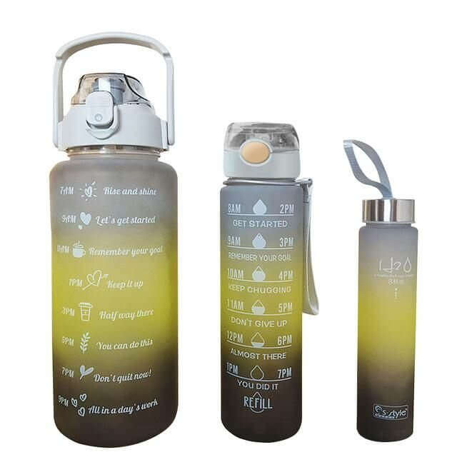 Set of 3 Motivational Water Bottles
