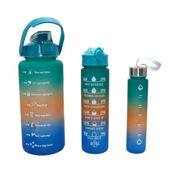 Set of 3 Motivational Water Bottles