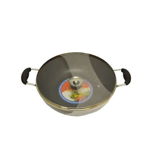 32cm Non-Stick Wok Double Handle with Lid