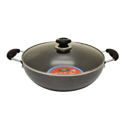 32cm Non-Stick Wok Double Handle with Lid