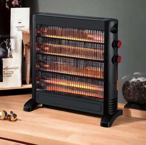4 Bar Heater with Thermostat and Safety Switch