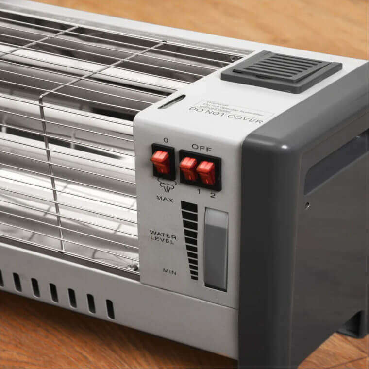 4 Quartz Tubes Heater with Humidifier