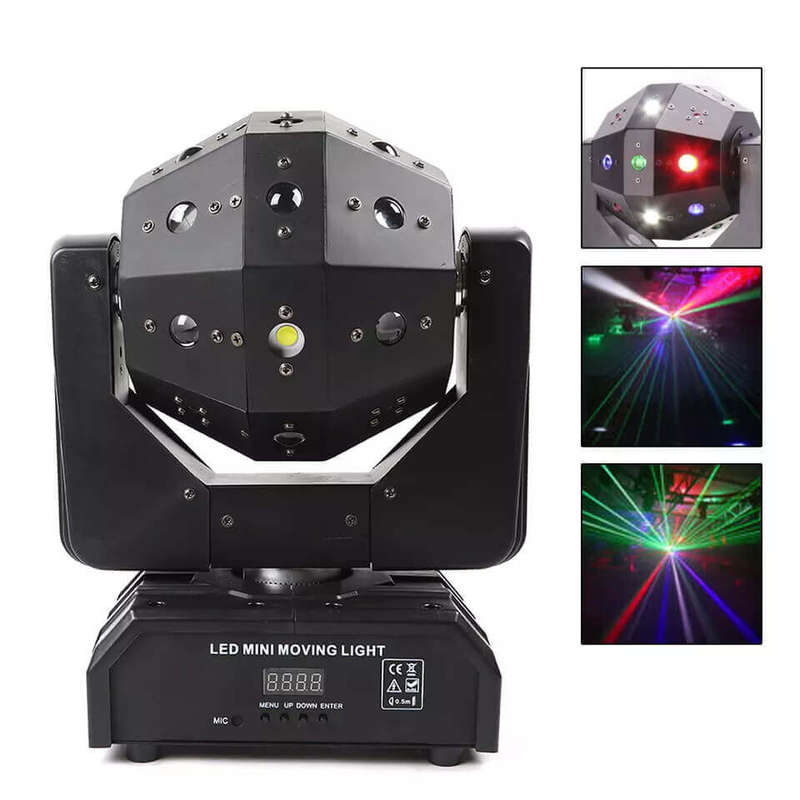 Disco Moving Head RGBW LEDs and Laser Light