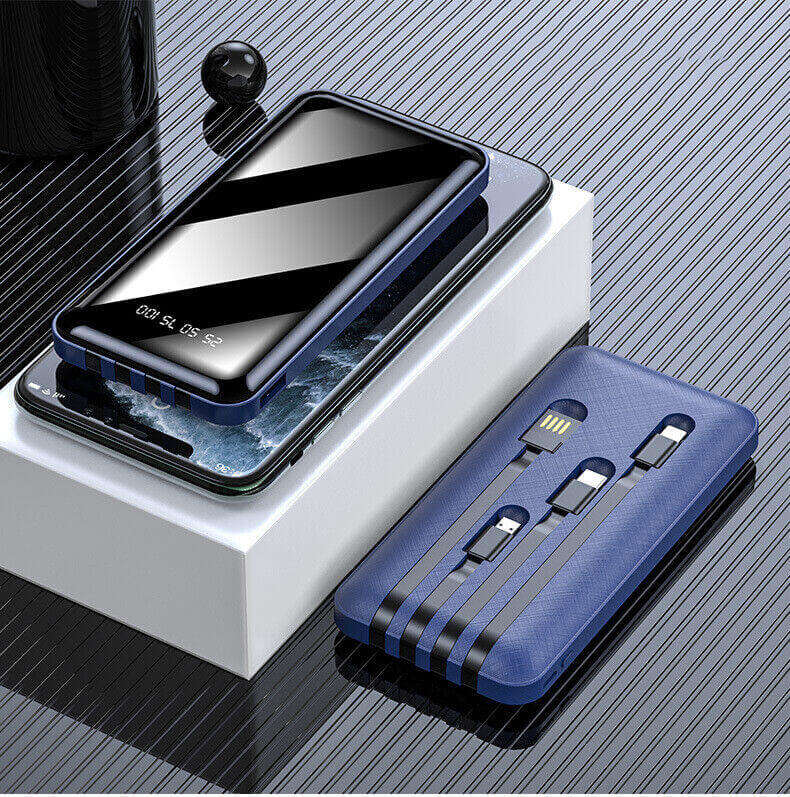 Portable Wired Power Bank Battery