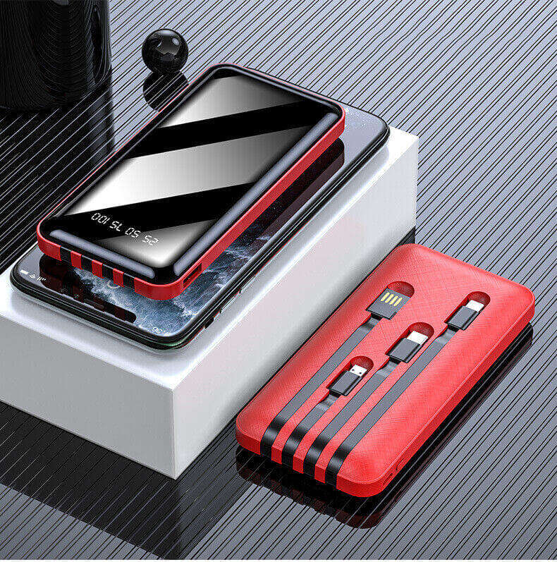 Portable Wired Power Bank Battery