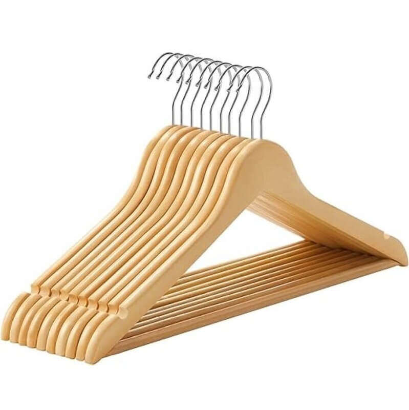 Set of 10 Wooden Hangers