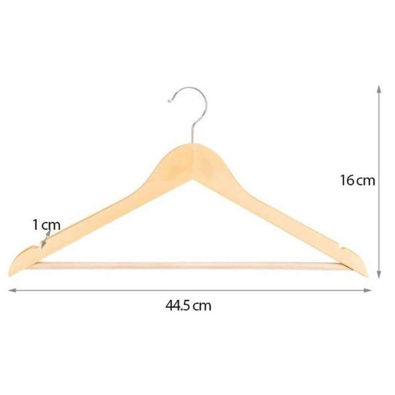 Set of 10 Wooden Hangers