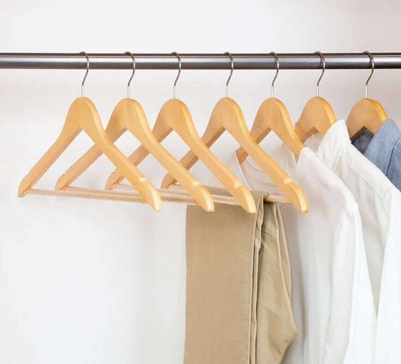 Set of 10 Wooden Hangers
