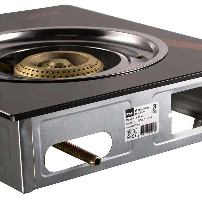 Single Burner Tabletop Gas Cooker with Ceramic Glass Top