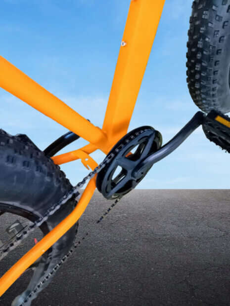 26 inch Large Frame Black Fat Tire Bicycle