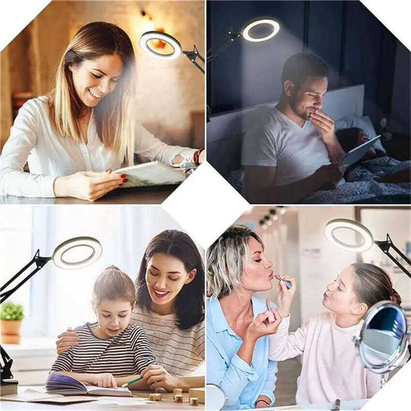 Adjustable Folding Led Desk Lamp Magnifier