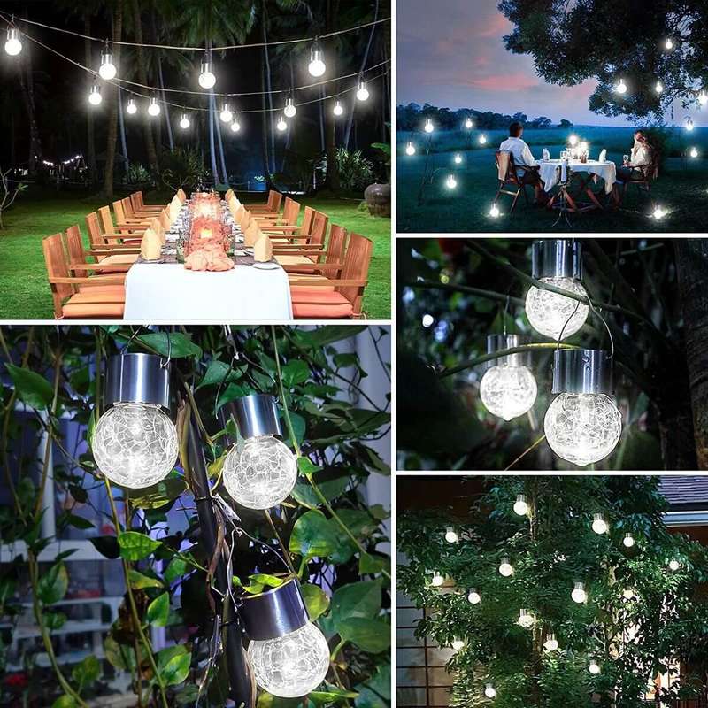 Cracked Glass Solar LED Light
