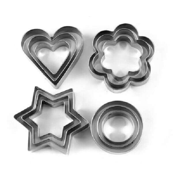 12 Pcs Stainless Steel Cookie Cutter Set