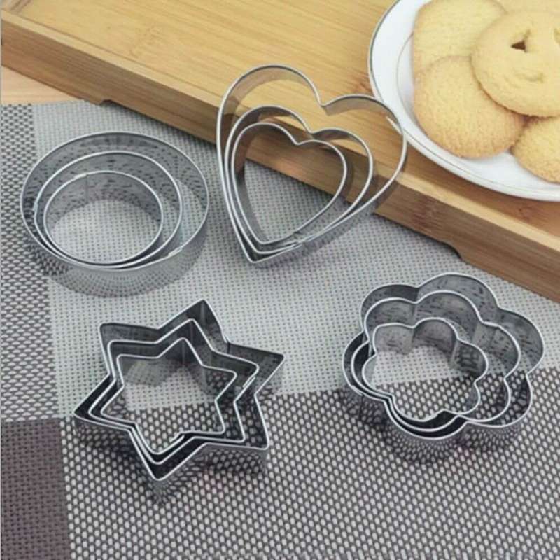 12 Pcs Stainless Steel Cookie Cutter Set