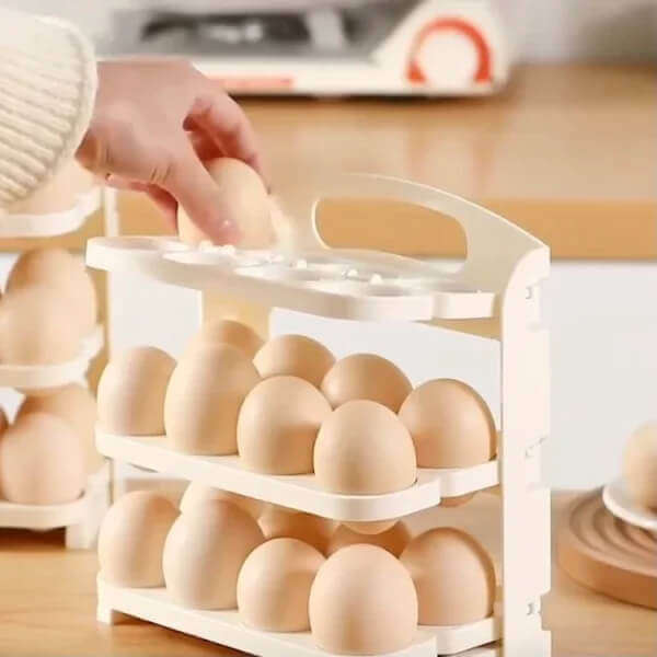 24 Grid Foldable Egg Holder Storage Rack